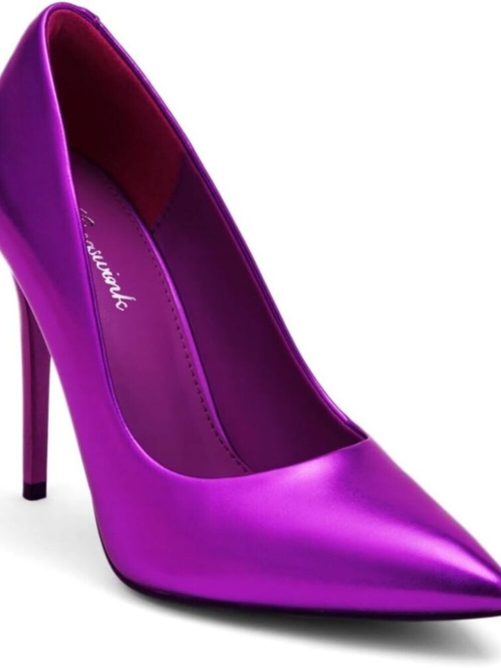 🆕4 Inch Purple Womens Pumps High Heels Stiletto Pointed Closed Toe Bridal Shoes